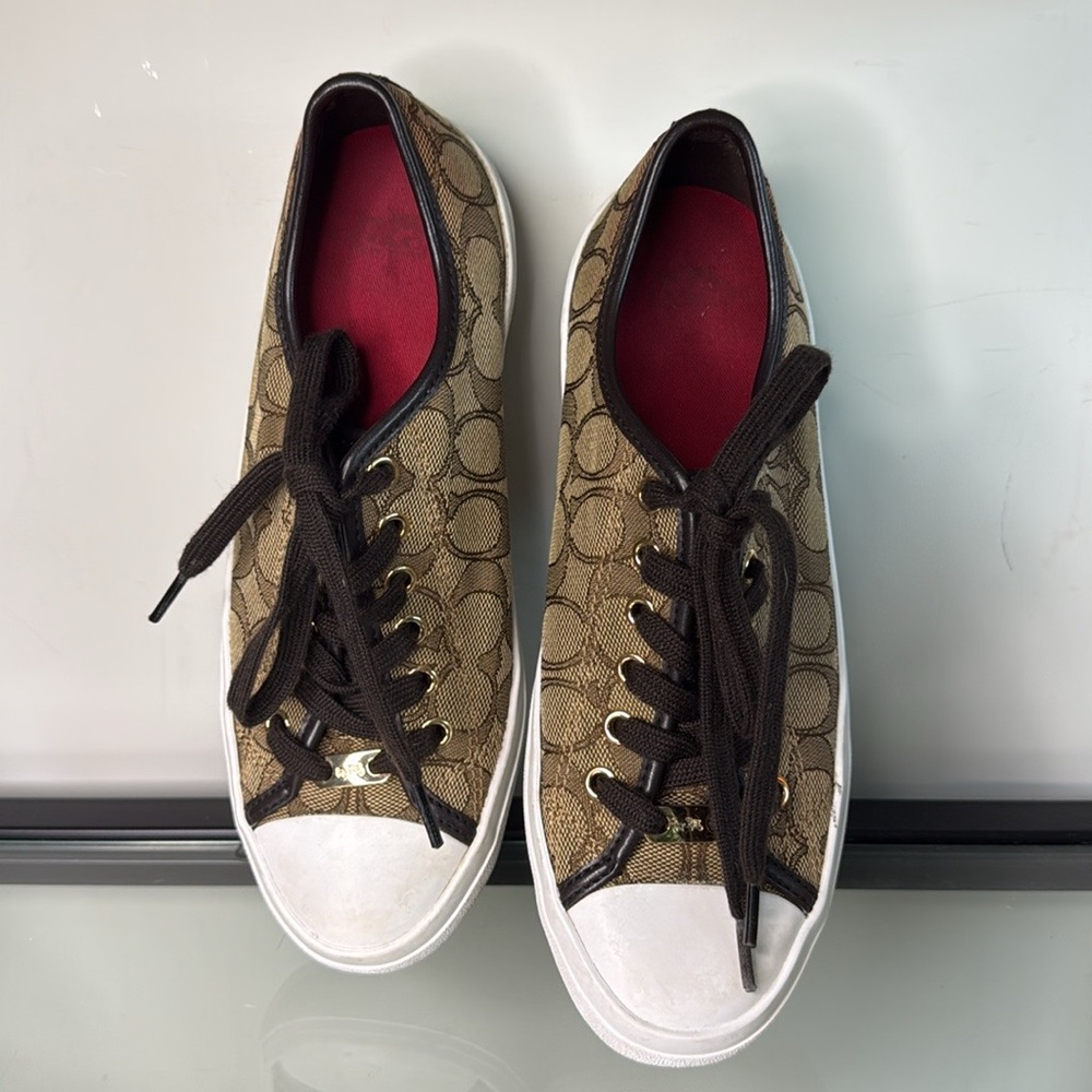 Classic COACH Empire Signature Logo Sneakers 7.5 - Picture 4 of 9
